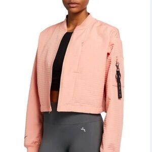 Nike Tech Pack City Ready Cropped Bomber Jacket in coral pink women’s size M